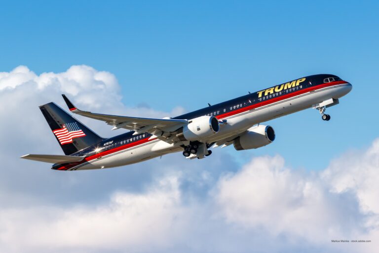 Trump plane by markus mainka stock adobe com
