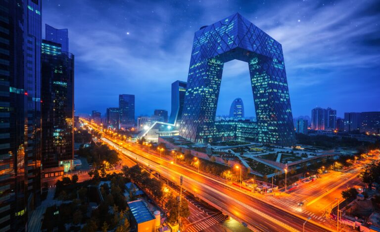 Traffic beijing china night