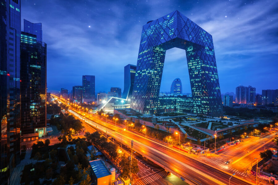 Traffic beijing china night