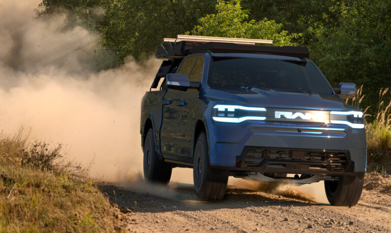 Ram 1500 rev: pickup with record breaking battery capacity and range.