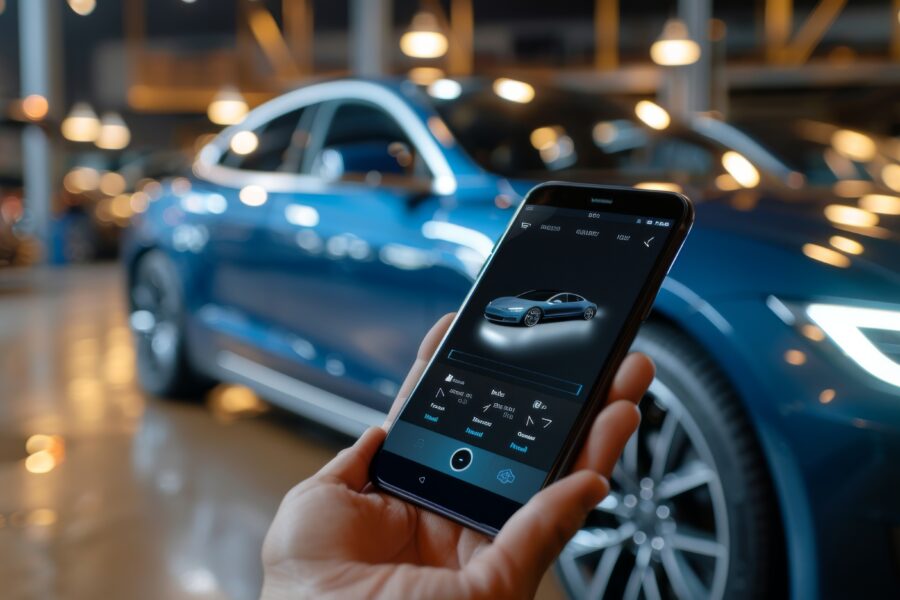 Online car bidding website app interface